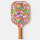 Pickleball Paddle : Abstract Leaves (orange/yelow) (Voorkant)