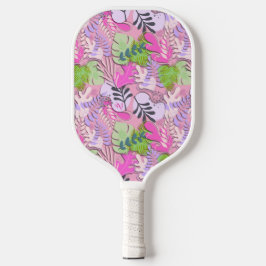 Pickleball Paddle : Abstract Leaves (pink/purple)