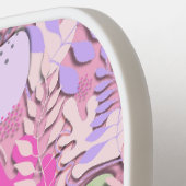 Pickleball Paddle : Abstract Leaves (pink/purple) (Links Detail)