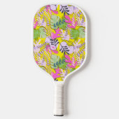Pickleball Paddle : Abstract Leaves (white/yellow) (Achterkant)