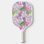 Pickleball Paddle : Abstract Leaves (white/yellow) (Voorkant)