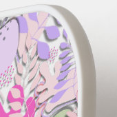 Pickleball Paddle : Abstract Leaves (white/yellow) (Links Detail)