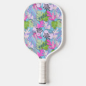 Pickleball Paddle : Abstract Leaves (yellow/blue) (Achterkant)