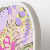 Pickleball Paddle : Abstract Leaves (yellow/blue) (Links Detail)