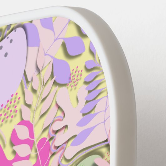 Pickleball Paddle : Abstract Leaves (yellow/blue) (Links Detail)