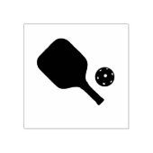 Pickleball-paddle & bal rubberstempel (Afrduk)
