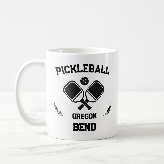 Pickleball Paddle & Ball Bend Oregon Verenigde Sta Koffiemok (Links)