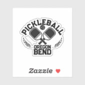 Pickleball Paddle & Ball Bend Oregon Verenigde Sta Sticker (Vel)