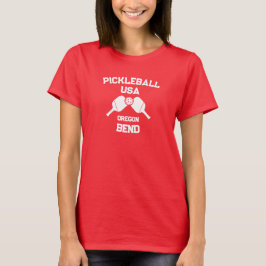 Pickleball Paddle & Ball Bend Oregon Verenigde Sta T-shirt