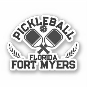 Pickleball Paddle Ball Fort Myers Florida Custom Sticker