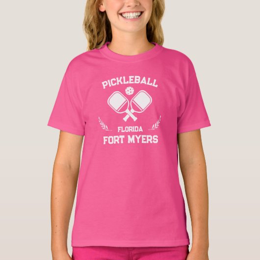 Pickleball Paddle Ball Fort Myers Florida Custom T-shirt (Voorkant)