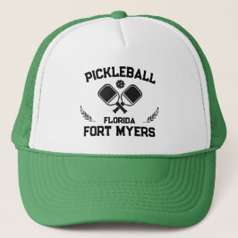 Pickleball Paddle Ball Fort Myers Florida Custom Trucker Pet