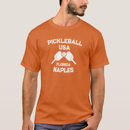 Pickleball Paddle Ball Naples Florida Verenigde St T-shirt (Voorkant)