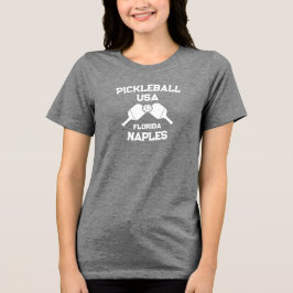 Pickleball Paddle Ball Naples Florida Verenigde St Tri-Blend Shirt