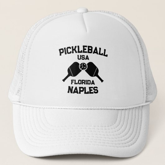 Pickleball Paddle Ball Naples Florida Verenigde St Trucker Pet (Voorkant)