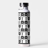 Pickleball Paddle Ball Persoonlijk Monogram White Waterfles (Rechts)