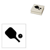 Pickleball paddle & ball rubberstempel (Gestempeld)