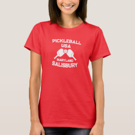 Pickleball Paddle & Ball Salisbury Maryland op maa T-shirt