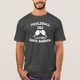 Pickleball Paddle Ball Santa Barbara CA USA Aangep T-shirt