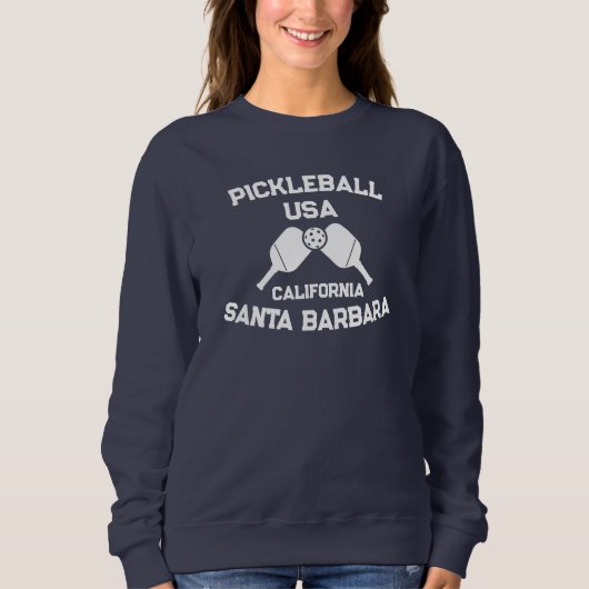 Pickleball Paddle Ball Santa Barbara CA USA Aangep Trui (Voorkant)