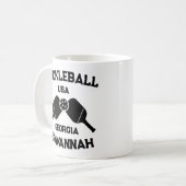 Pickleball Paddle & Ball Savannah Georgia Custom Koffiemok (Voorkant links)