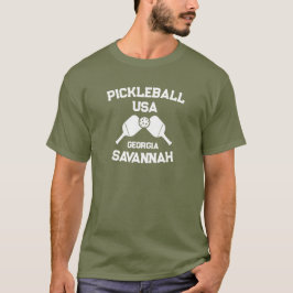 Pickleball Paddle & Ball Savannah Georgia Custom T-shirt
