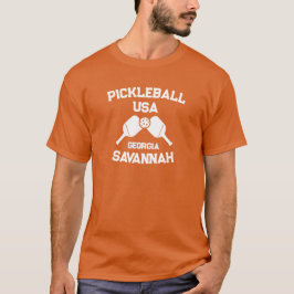 Pickleball Paddle & Ball Savannah Georgia Custom T-shirt