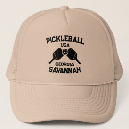 Pickleball Paddle & Ball Savannah Georgia Custom Trucker Pet