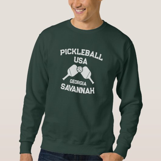Pickleball Paddle & Ball Savannah Georgia Custom Trui (Voorkant)
