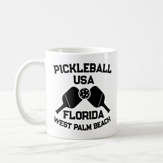Pickleball Paddle Ball West Palm Beach Verenigde S Koffiemok (Links)