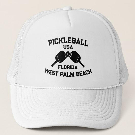 Pickleball Paddle Ball West Palm Beach Verenigde S Trucker Pet (Voorkant)