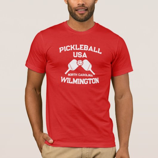 Pickleball Paddle Ball Wilmington NC Verenigde Sta T-shirt (Voorkant)