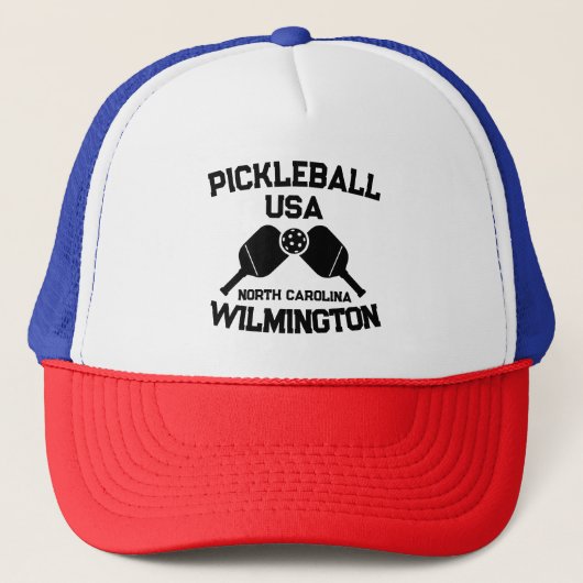 Pickleball Paddle Ball Wilmington NC Verenigde Sta Trucker Pet (Voorkant)