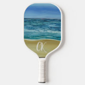 Pickleball Paddle Beach Scene (Achterkant)