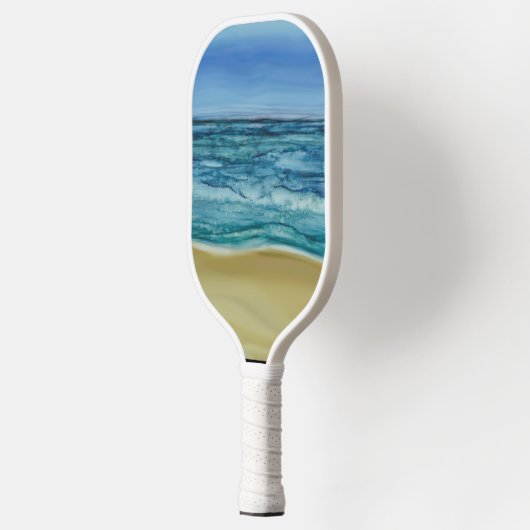 Pickleball Paddle Beach Scene (Links)