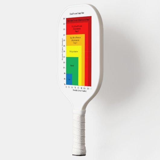 Pickleball Paddle bloeddrukgrafiek regenboog (Links)