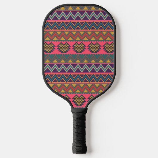 Pickleball Paddle Boho Azteek Tribale Patroon (Voorkant)