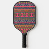 Pickleball Paddle Boho Azteek Tribale Patroon (Achterkant)