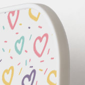 Pickleball Paddle Colorful Hearts  (Links Detail)