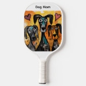 Pickleball Paddle Colorful Hearts Cats Dogs (Achterkant)