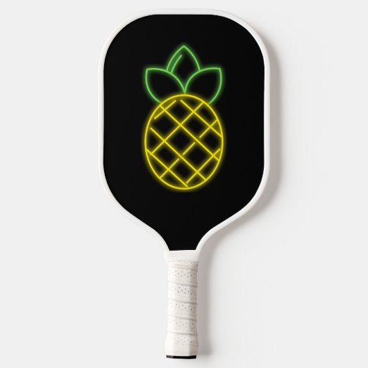 Pickleball Paddle Custom Pineapple Neon Black (Achterkant)