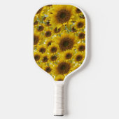Pickleball Paddle Cute Floral Sunflower  (Achterkant)