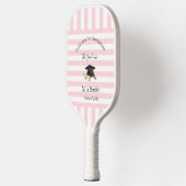 Pickleball Paddle Cute Graduation Pink Stripe (Links)