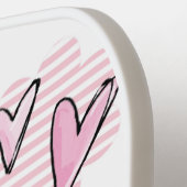 Pickleball Paddle Cute Pink Hearts  (Links Detail)