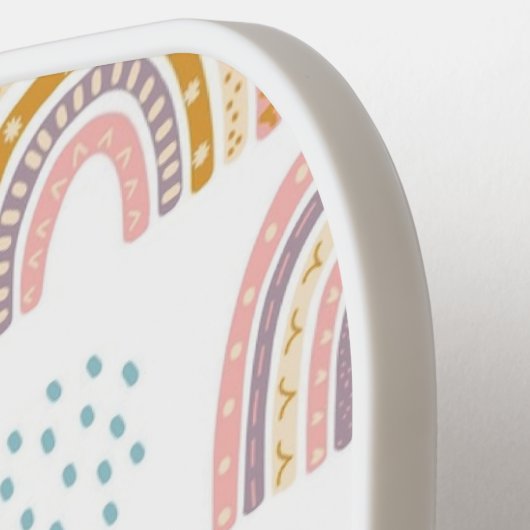 Pickleball Paddle Cute Rainbow Colors (Links Detail)