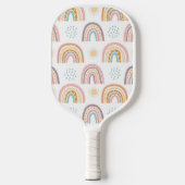 Pickleball Paddle Cute Rainbow Colors (Voorkant)