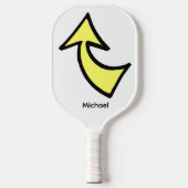 Pickleball Paddle Cute Yellow Arrow (Voorkant)