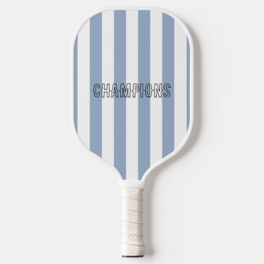 Pickleball Paddle CuteChampion Stripe Blue & White (Voorkant)
