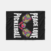 Pickleball Paddle Design Fleece Deken (Voorkant (Horizontaal))