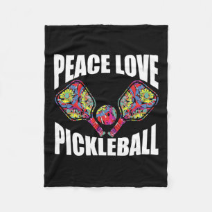 Pickleball Paddle Design Fleece Deken